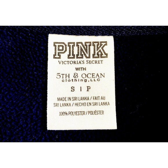 Victoria’s  Secret  LOVE PINK WEST VIRGINIA UNIVERSITY Track Jacket SMALL NAVY - Picture 3 of 5